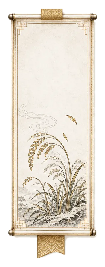 秋季稻穗挂轴