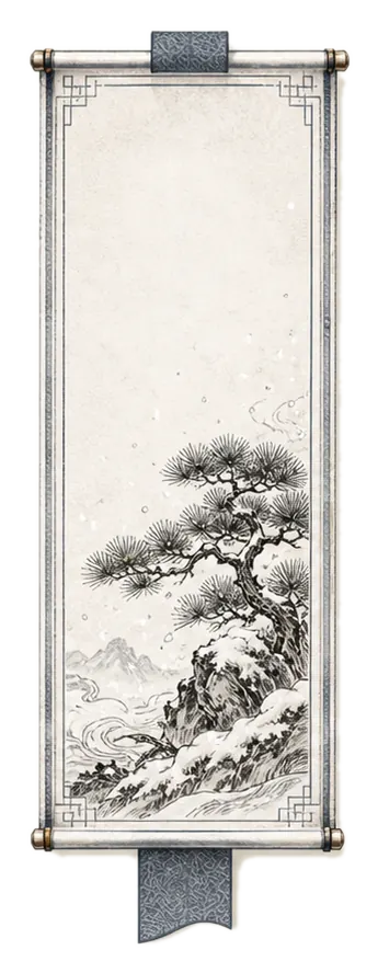 冬季松雪挂轴